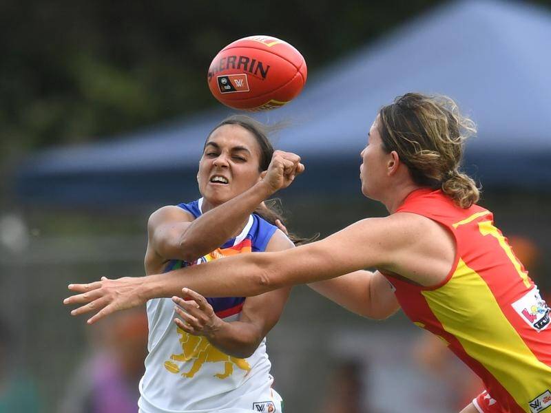 Courtney Hodder slotted a goal-of-the-year contender in Brisbane's 11-point AFLW win over Fremantle.
