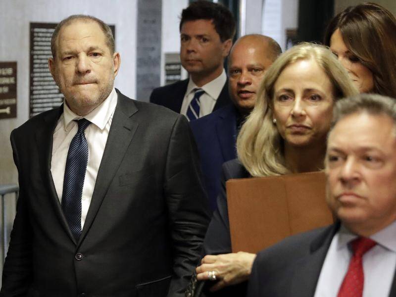 Harvey Weinstein (L) has changed his lawyers for the third time in 7 months as his rape trial nears.