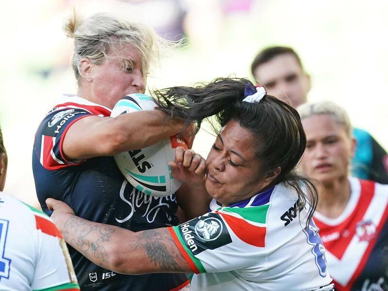 Women's rugby league trailblazer Ruan Sims (l) will retire at the end of the NRLW season.