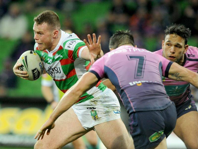 Joe Burgess, here attacking for the Rabbitohs, has signed for Super League Salford from Wigan.