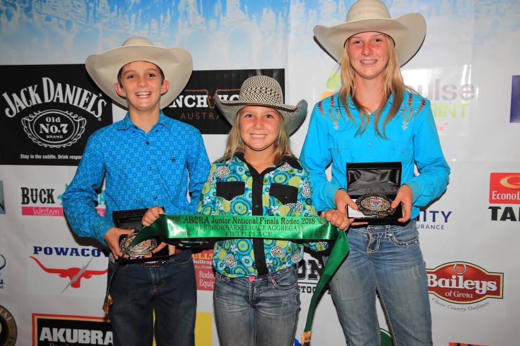 Successful family: The three Ward, Levi, Franki and Bobbi, proudly show off their awards. Photo: Jodie Adams.