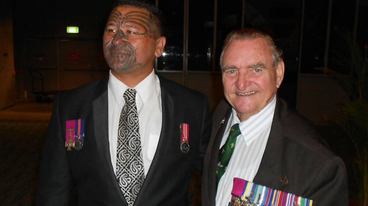 Brent Kerehona and Keith Payne VC attended the Soldier On fundraiser immediately prior to Anzac Day.